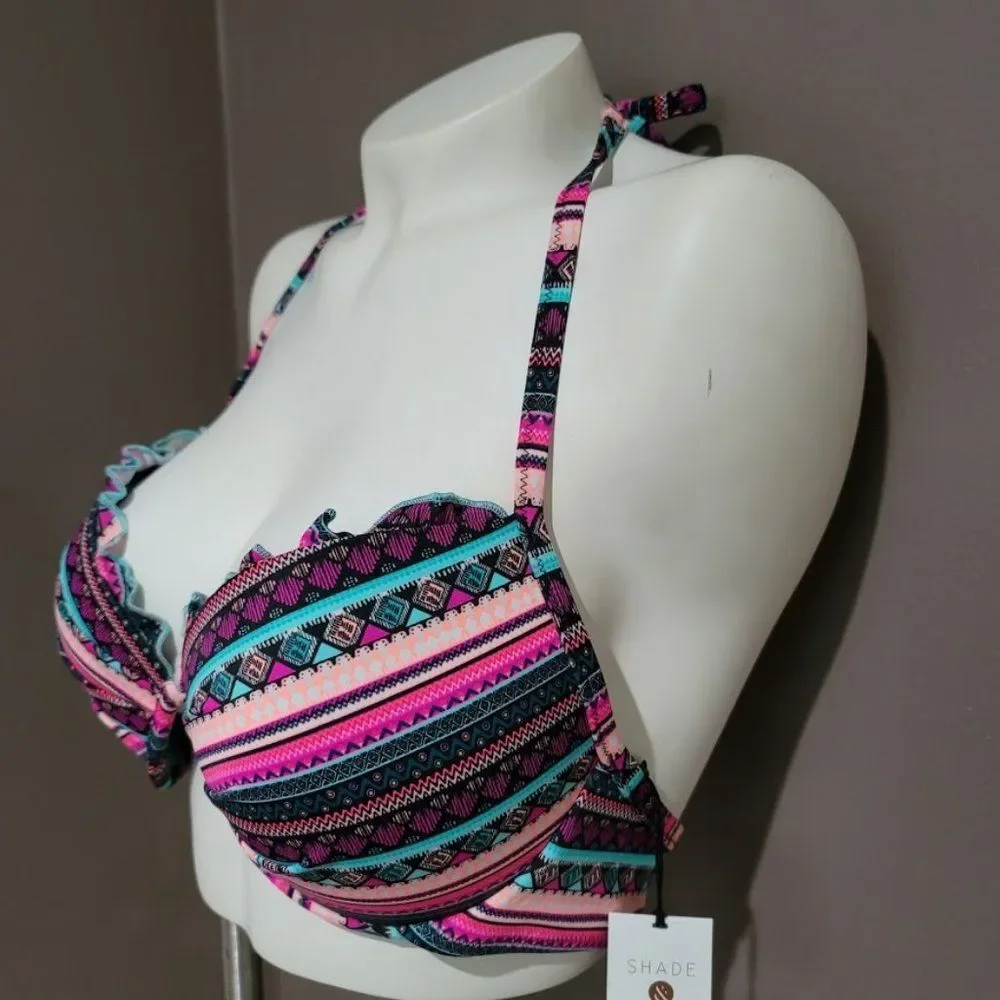 Shade & Shore Stripe Cabana Bikini Top